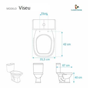 Assento Sanitário Almofadado Luxo Viseu Branco P/ Luzarte