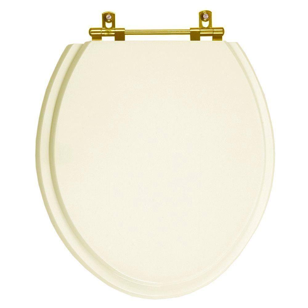 Tampa de Vaso Izy Creme para bacia Deca Com Ferragem Dourada