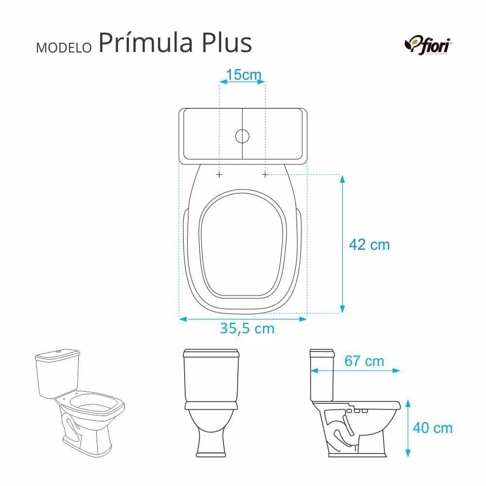 Assento Sanitario Fechamento Lento Primula Plus Branco Para Louça Fiori