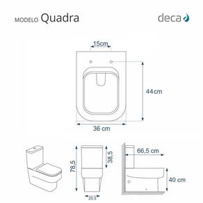 Assento Sanitario Fechamento Lento Quadra Branco Para Louça Deca