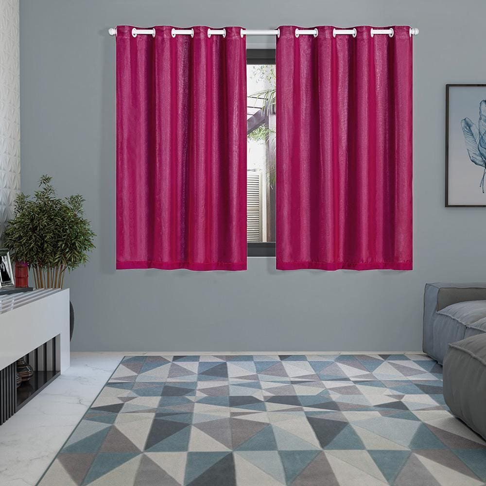 Cortina Blackout Voil 2,00 X 1,40 Sala Quarto Blecaute Pink
