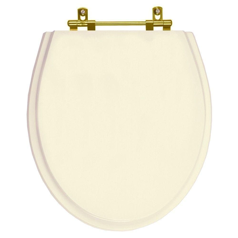 Tampa de Vaso Ritz Creme para bacia Deca Com Ferragem Dourada