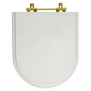 Tampa de Vaso Carrara Cinza Real para bacia Deca Com Ferragem Dourada