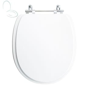 Tampa Vaso Sanitário Madeira Laqueada Village Branco para bacia Deca