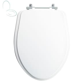 Tampa Vaso Sanitário Madeira Laqueada Absolute Branco para bacia Ideal Standard
