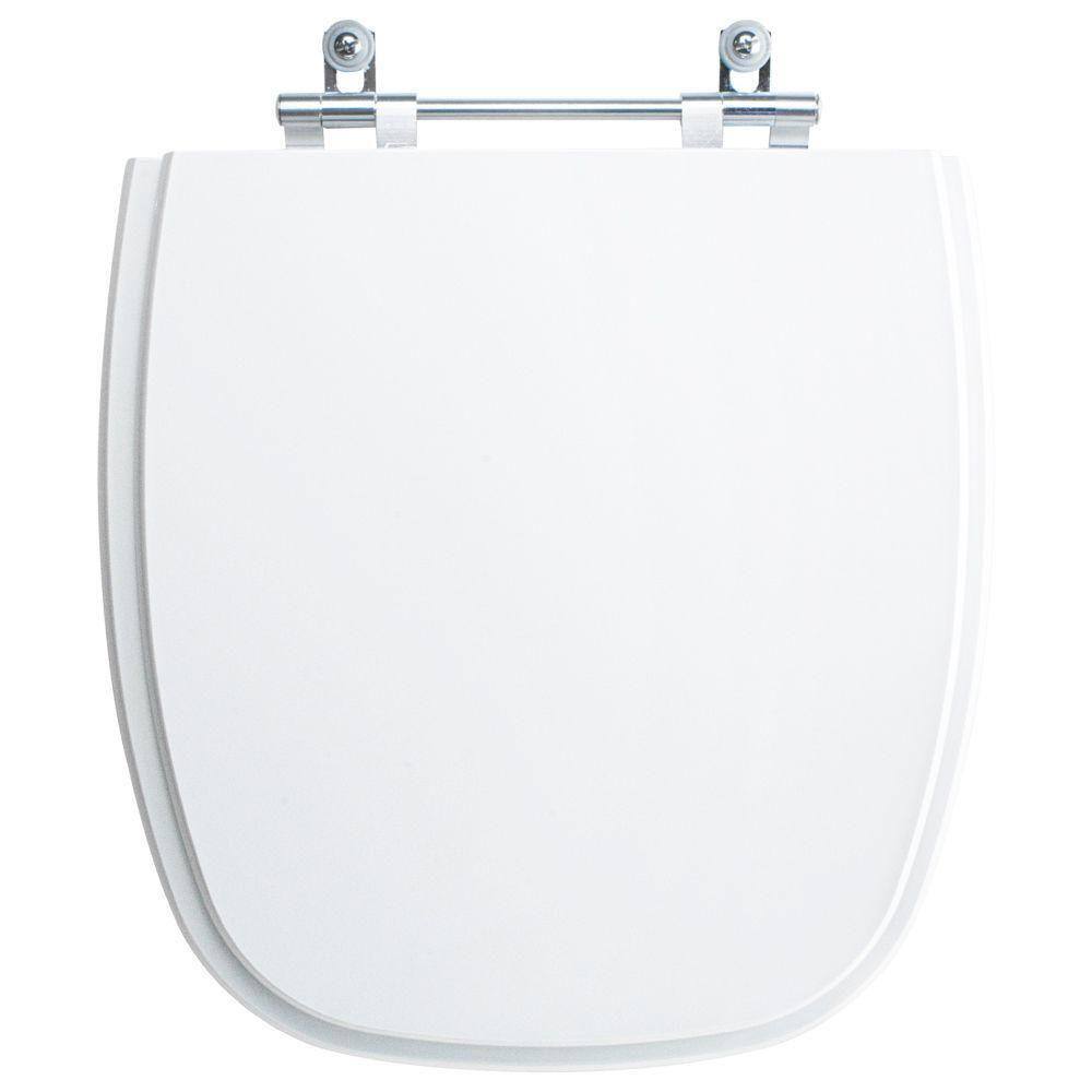 Assento Sanitário Tampa de Vaso Branco MDF Laqueado Fit para bacia Celite
