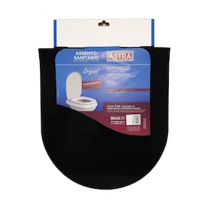 Assento Sanitário Almofadado Astra Calypso Preto para vaso Incepa