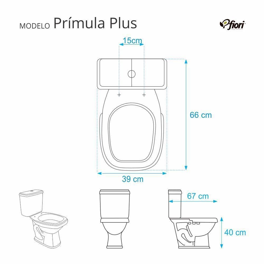 Assento Sanitario Almofadado Primula Plus Marfim (Bege) para Vaso Fiori