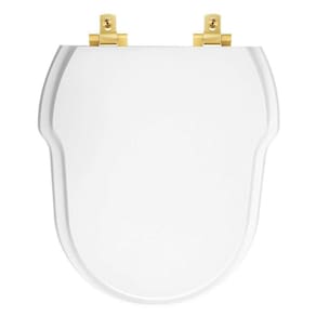 Assento Sanitário Laqueado Soft Close Hampton Branco para vaso Incepa com Ferragem Dourada