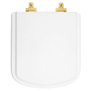 Assento Sanitário Laqueado Soft Close Bali Branco para vaso Incepa com Ferragem Dourada