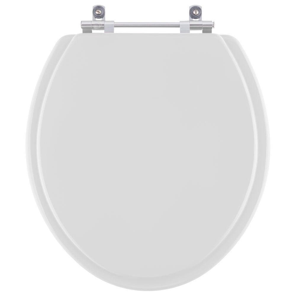 Assento Sanitário Poliester Fiore Cinza Platina para vaso Incepa