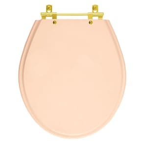Tampa de Vaso Ravena Rosa Floral para bacia Deca Com Ferragem Dourada