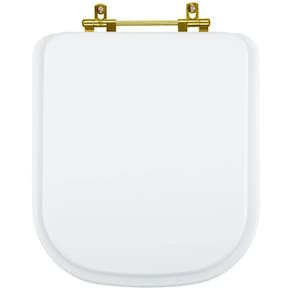 Tampa De Vaso Axis Branco Para Bacia Deca Ferragem Dourada