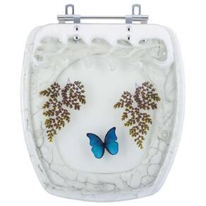 Tampa para Vaso Incepa Thema Branco com Borboleta Azul