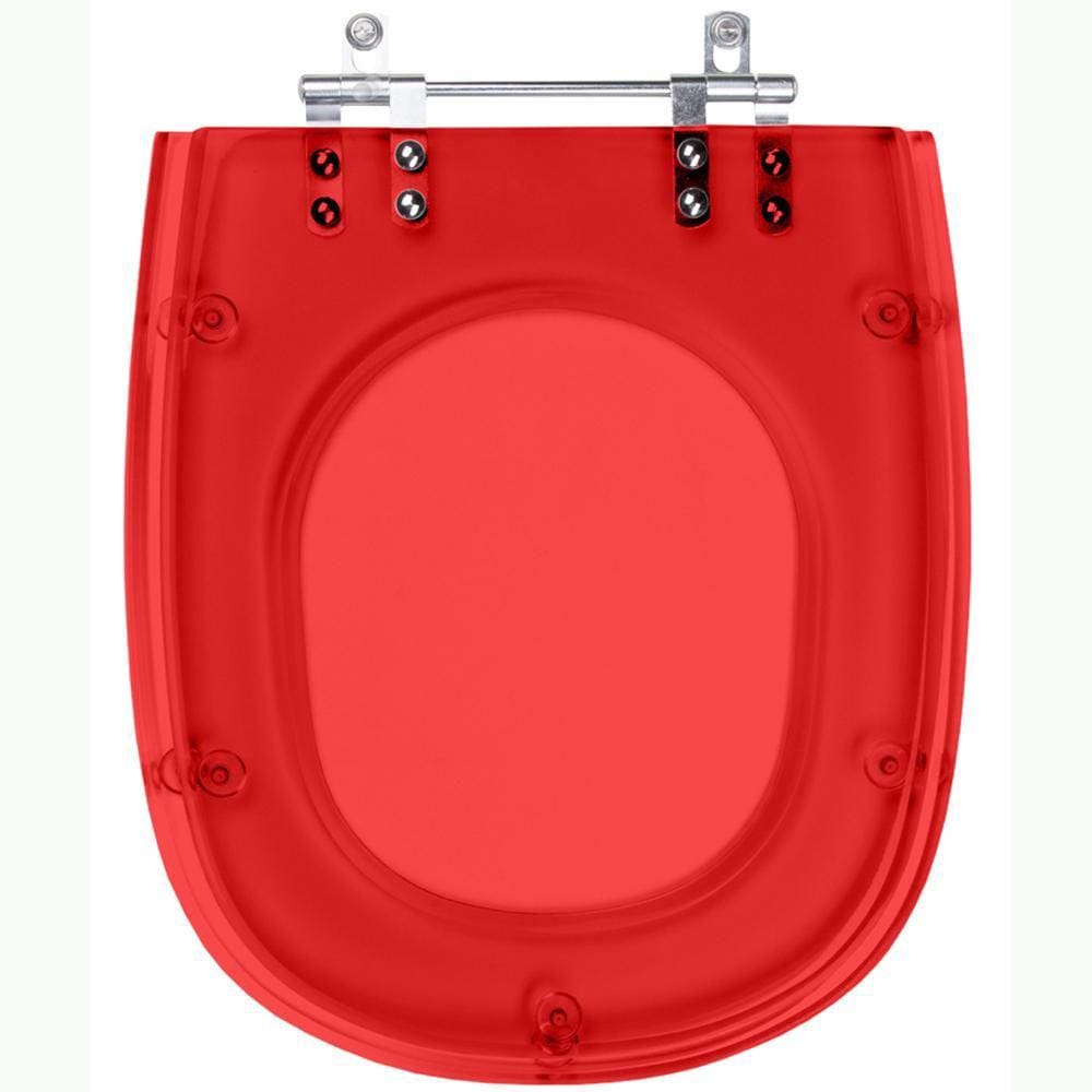 Assento Sanitario Poliester Sabatini Vermelho Translucido para vaso Icasa