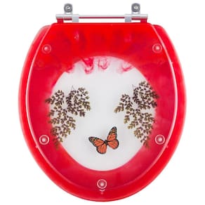 Assento Sanitário Decorada Convencional Vermelho P/ Todas Louças