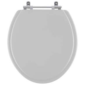 Assento Sanitario Poliester Targa Cinza Real Para vaso Deca