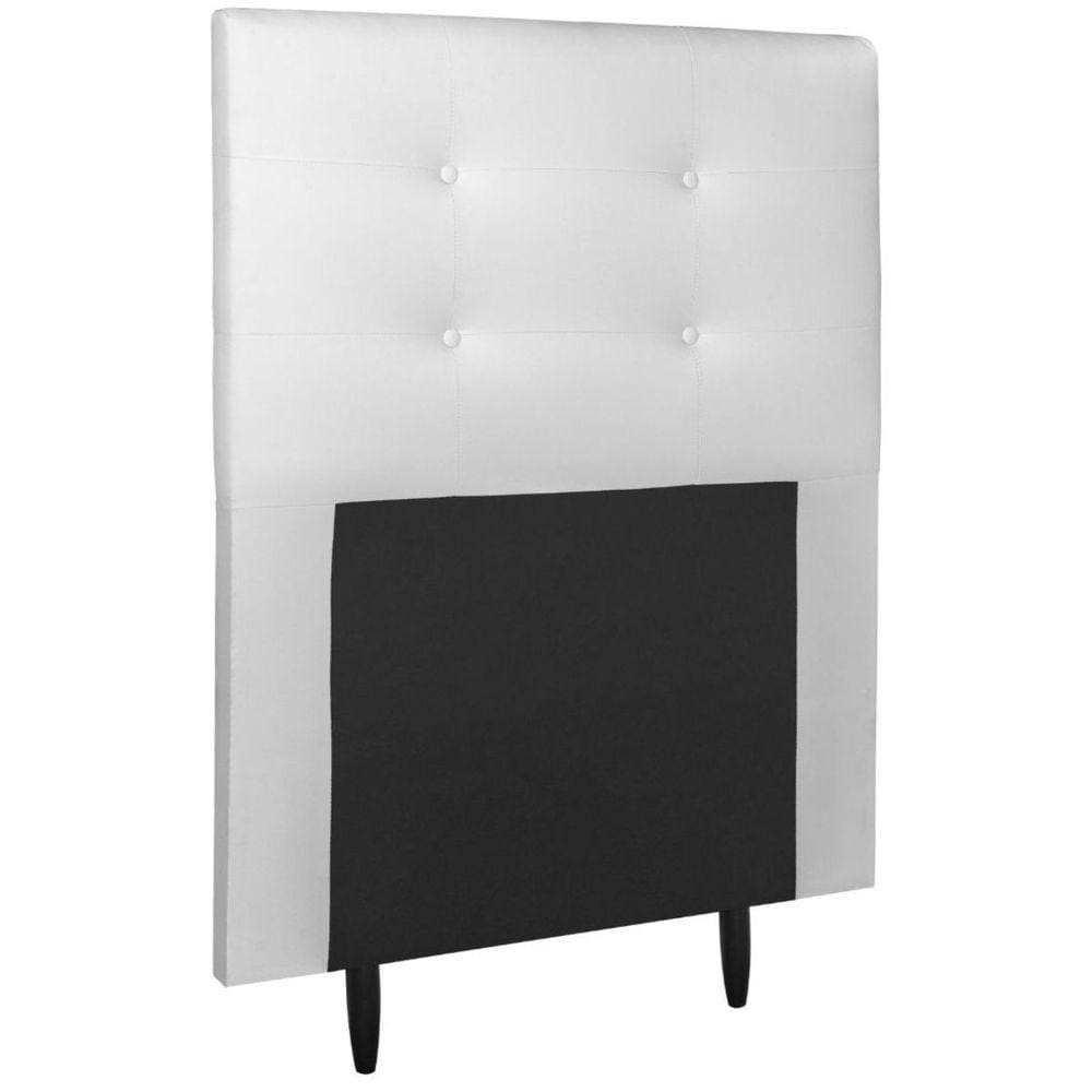 Cabeceira Estofada Cama Solteiro 90 cm Helena Corino Branco