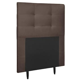 Cabeceira Estofada Cama Solteiro 90 cm Helena Suede Marrom
