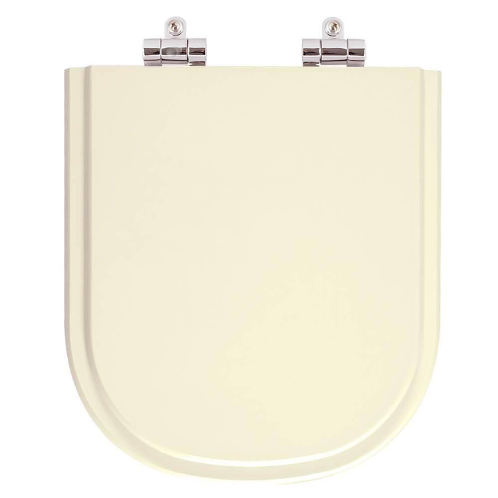 Assento Sanitario Poliester com Amortecedor Vogue Plus Creme para bacia Deca