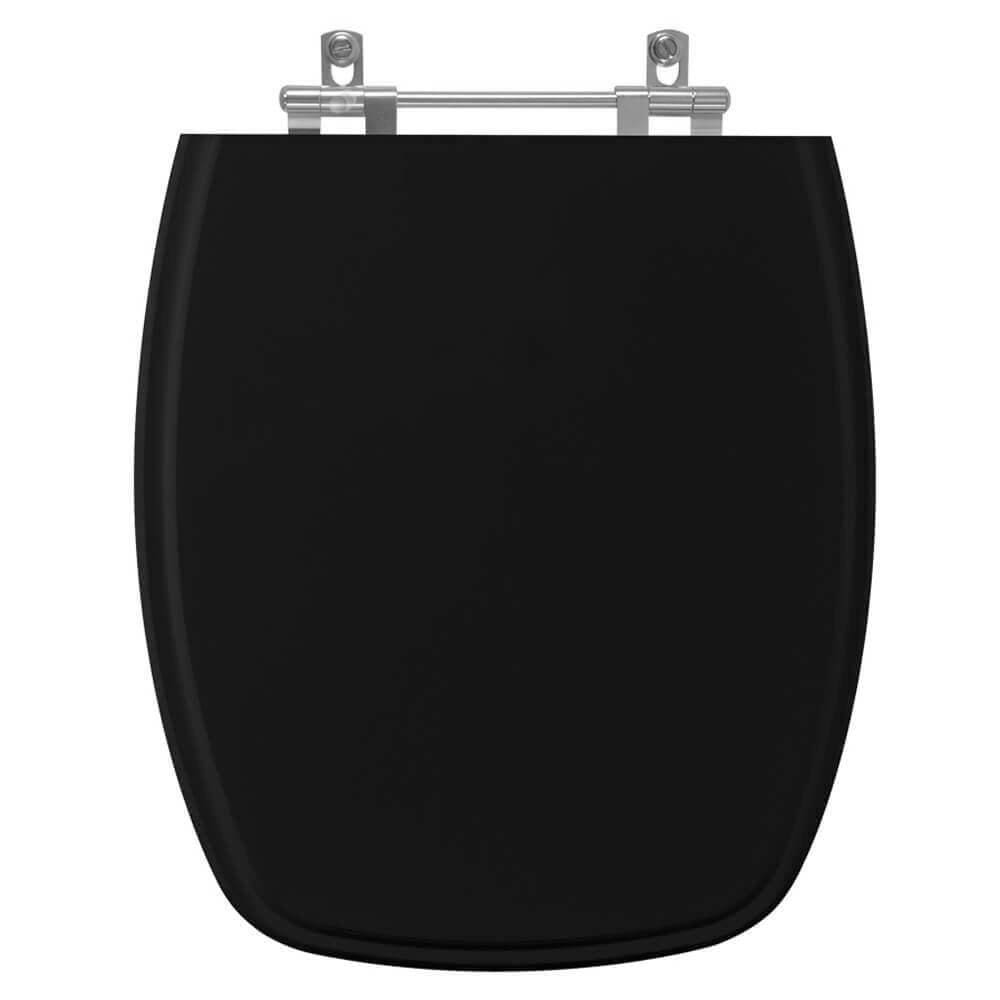 Assento Sanitario Poliester Stylus Preto para vaso Celite