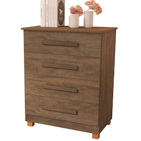 Cômoda de Qualidade com 4 Gavetas100%MDF Suíça Castanho