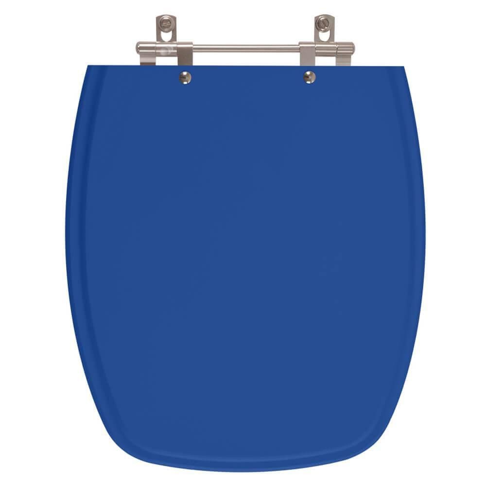 Assento Sanitário Poliéster Primula Plus Azul para vaso Fiori