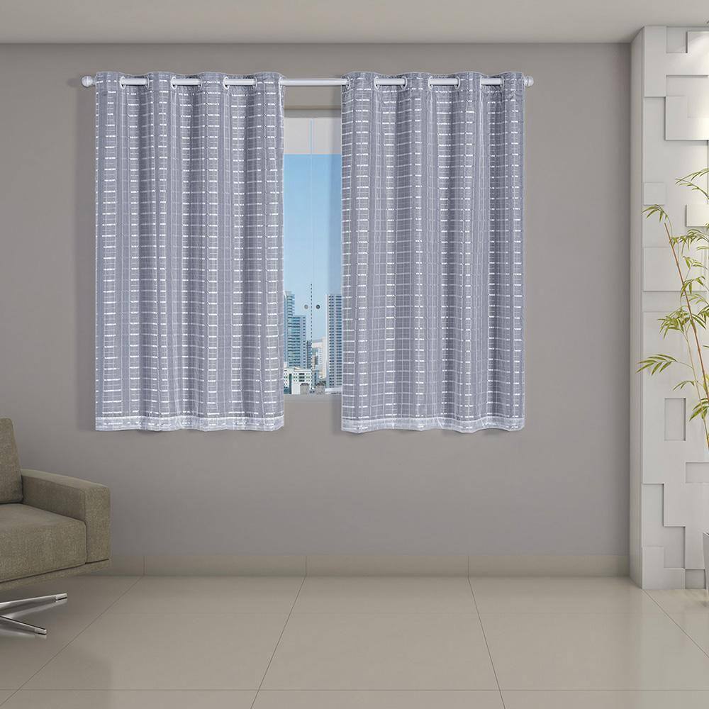 Cortina Blackout Voil 2,80X1,60 Blecaute Sala Quarto Branco