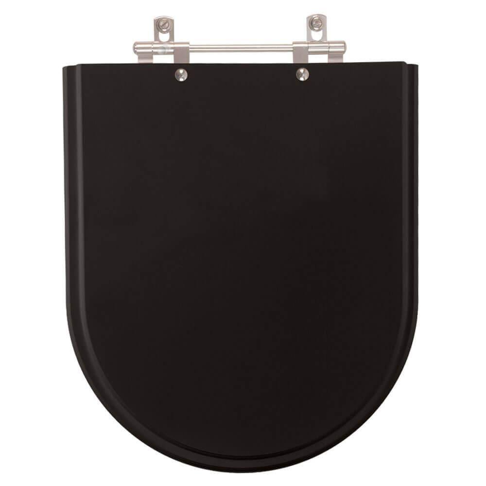 Tampa de Vaso Poliéster Jasmim Preto para bacia Fiori 6lpf