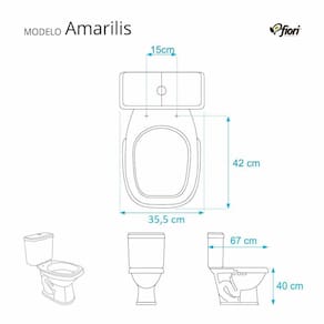 Tampa De Vaso Sanitario Com Amortecedor Amarilis Branco Para Bacia Fiori