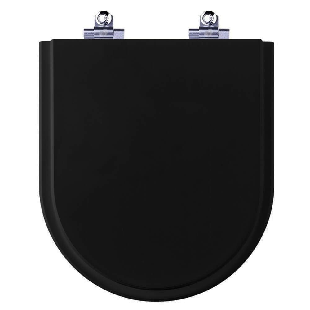 Tampa De Vaso Com Amortecedor Smart Noite Preto Fosco