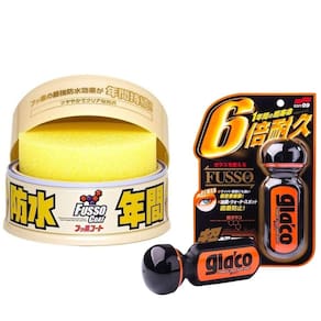 Cera Soft 99 Fusso Coat Light Proteção 12 Meses + Cristalizador de Vidros Ultra Glaco Fusso 70ml