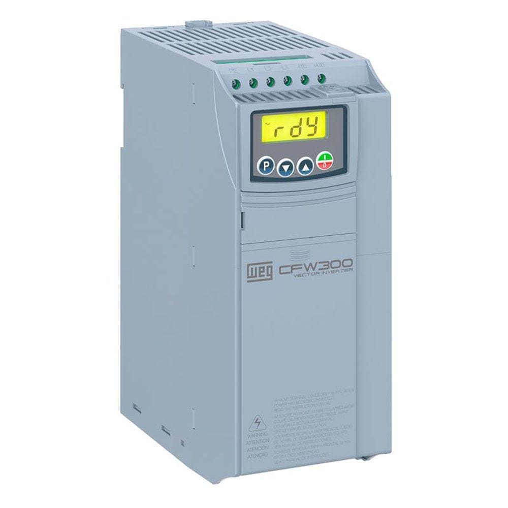 Inversor de frequência WEG CFW300 10cv 380v 15a Com Entrada Trifásica e IGBT de Frenagem