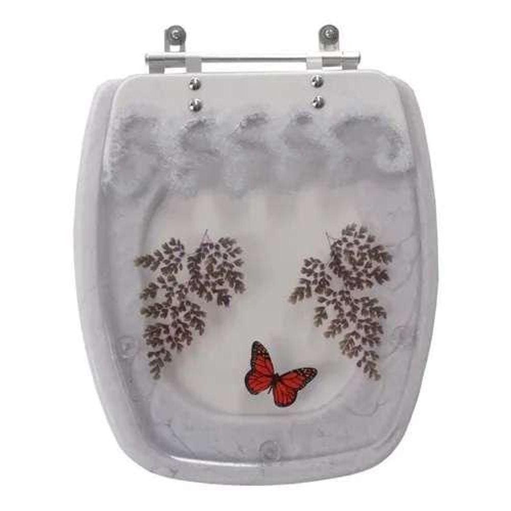 Tampa De Vaso Decorada Viseu Luzarte Transparente Com Branco