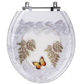 Tampa para Vaso Deca Convencional Branco com Borboleta Amarela