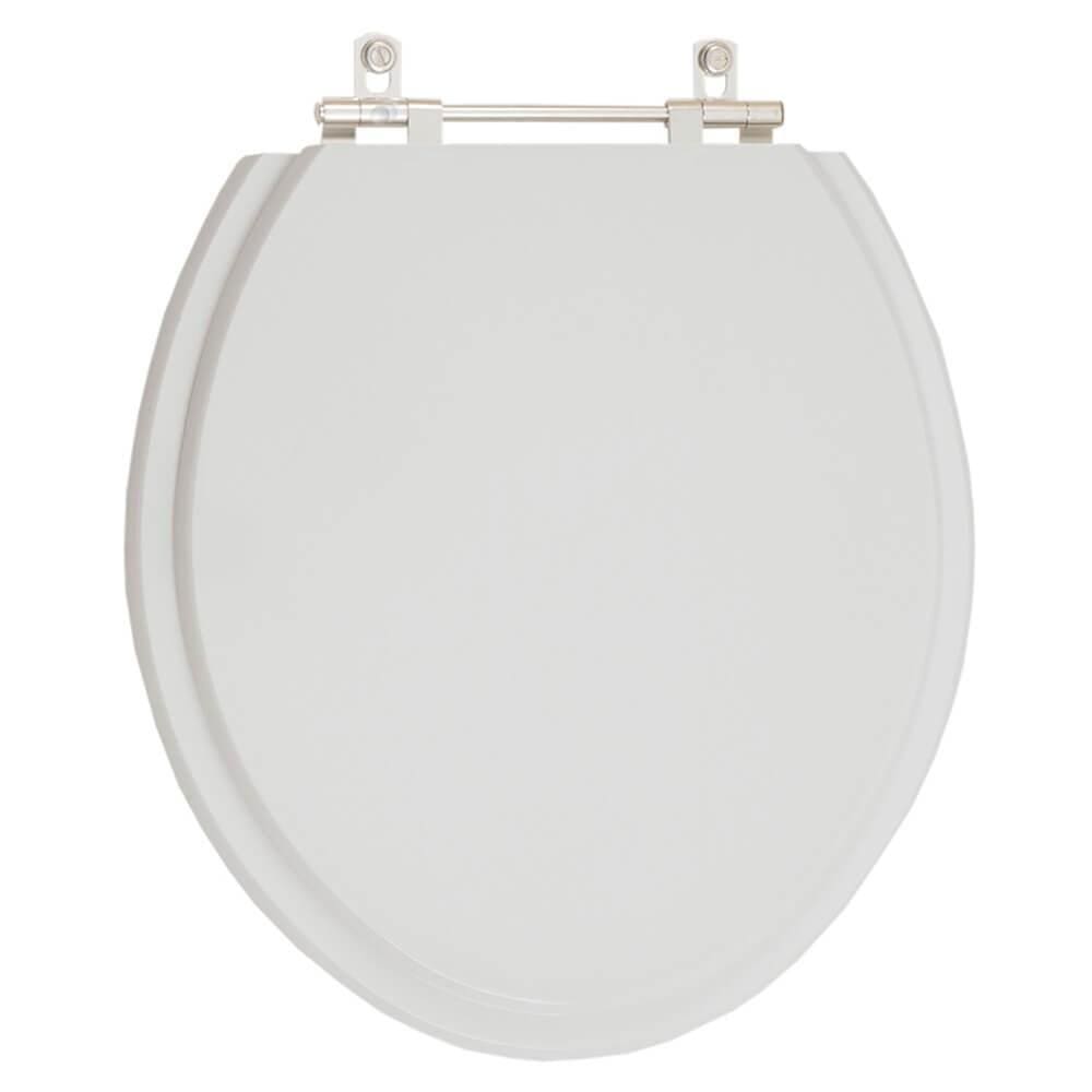 Tampa de Vaso Poliester Convencional Oval Universal 1.6gpf 6lpf Cinza Claro para bacia Deca