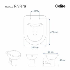 Tampa de Vaso Poliester Riviera Bege Claro para Bacia Celite