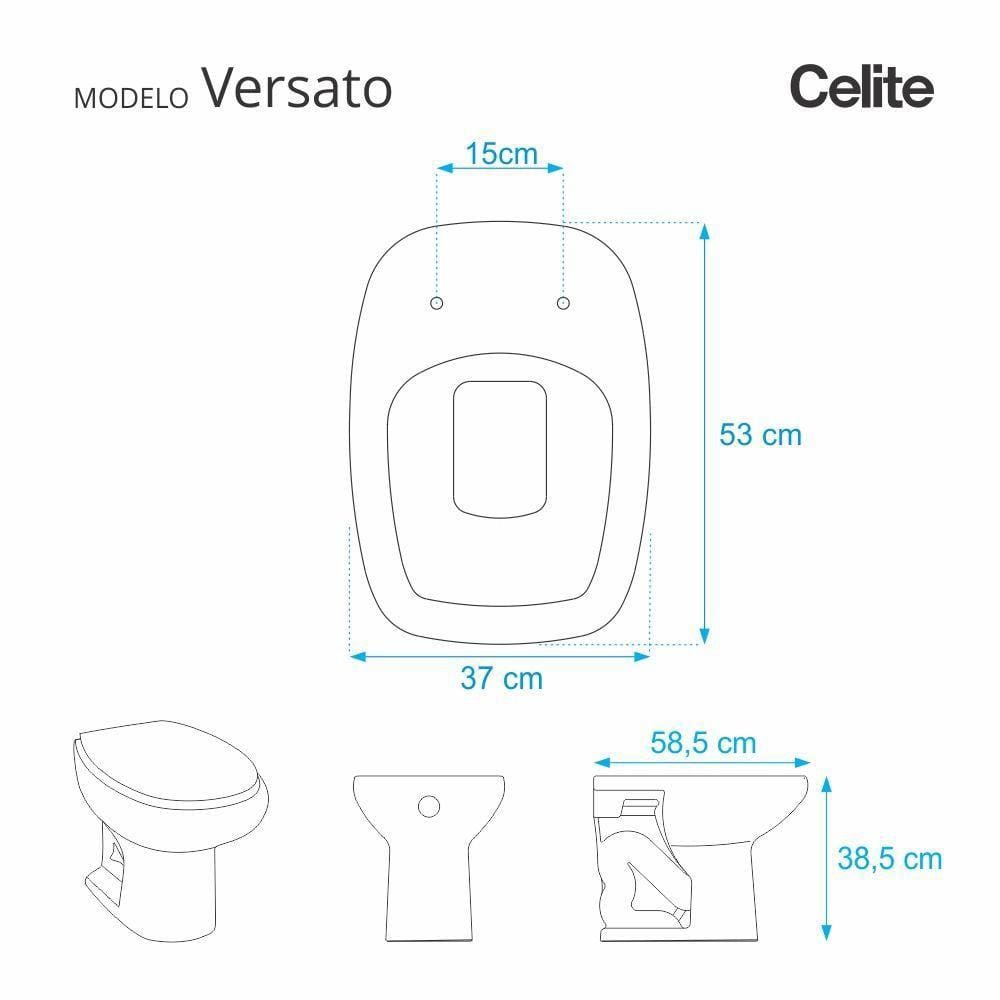 Tampa de Vaso Poliester Versato Bege Claro para vaso Celite