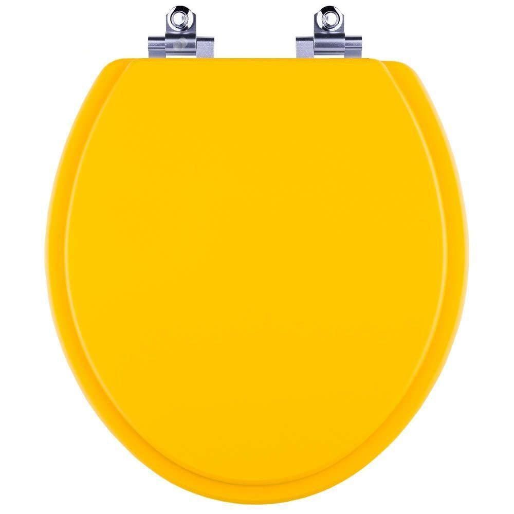 Tampa de Vaso Sanitário com Amortecedor Convencional Oval Amarelo