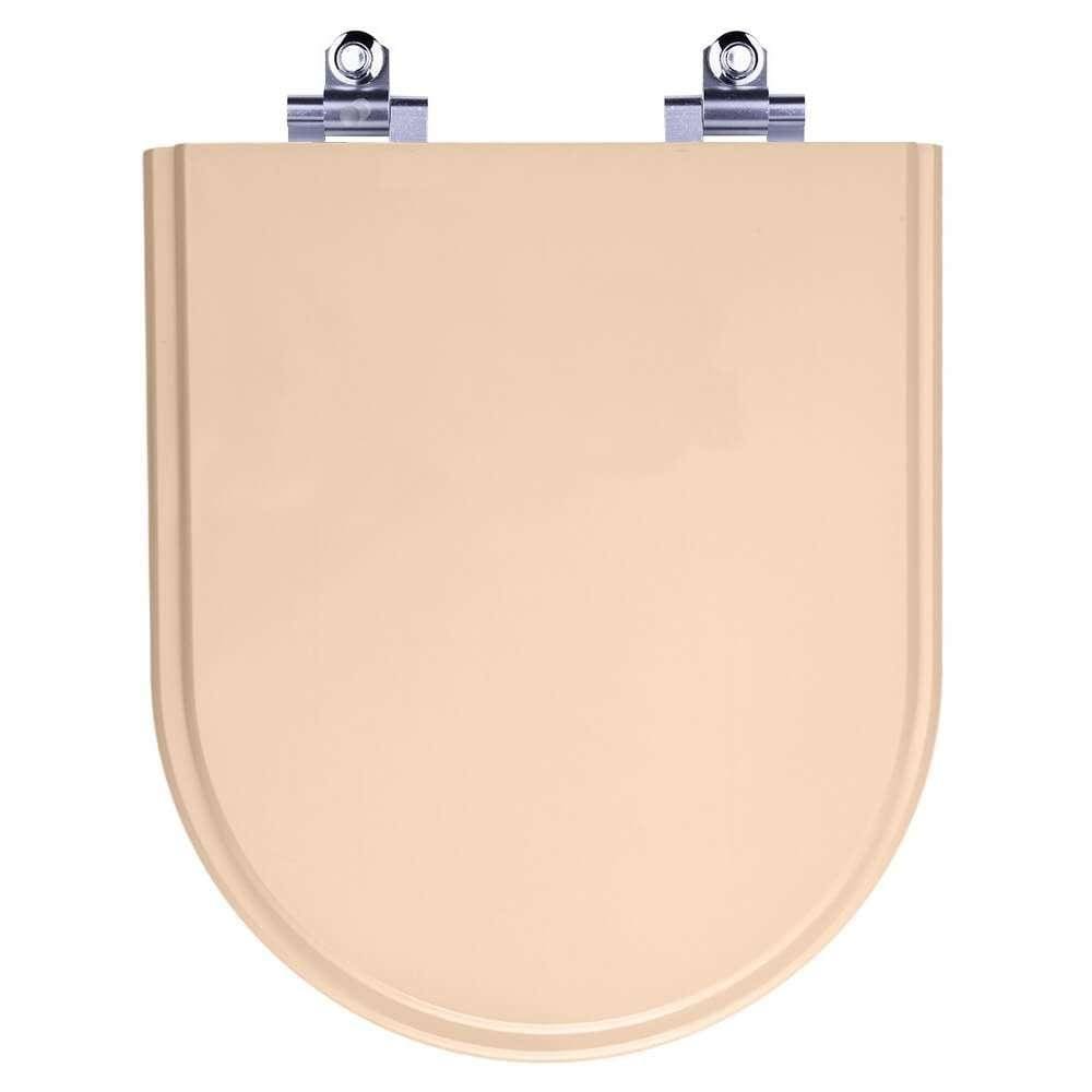 Tampa de Vaso Sanitário com Amortecedor Carrara Rosa Floral para Bacia Deca