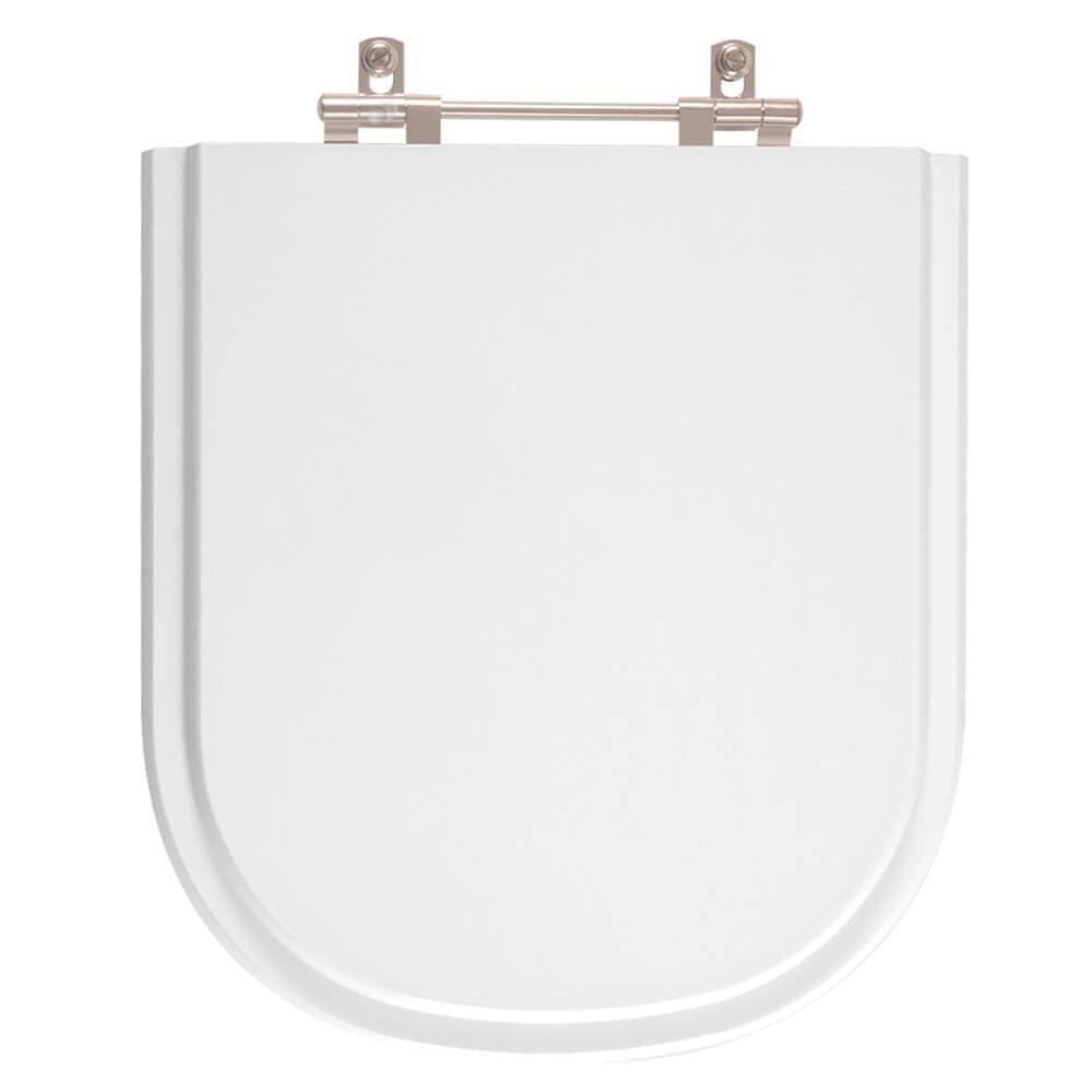 Tampa de Vaso Sanitário Poliéster Flox Branco para bacia Fiori