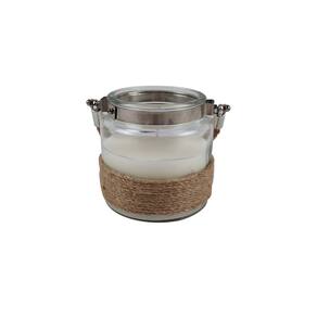 Vela Perfumada Em Parafina Com Base Em Juta E Vidro Odeur L`Hermitage 8x10cm