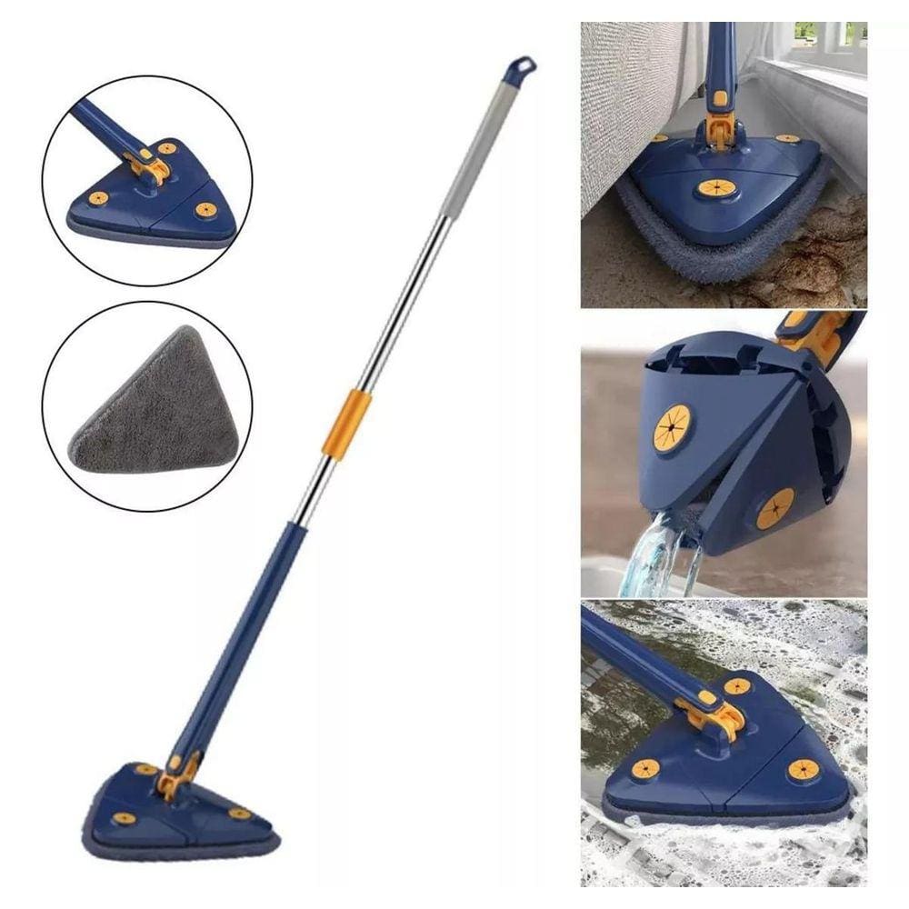 Esfregão De Limpeza Mop Triangular Ajustável Giratório 360º