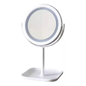 Espelho Maquiagem Led A Bateria 22cm - Dupla Face 1x E 3x