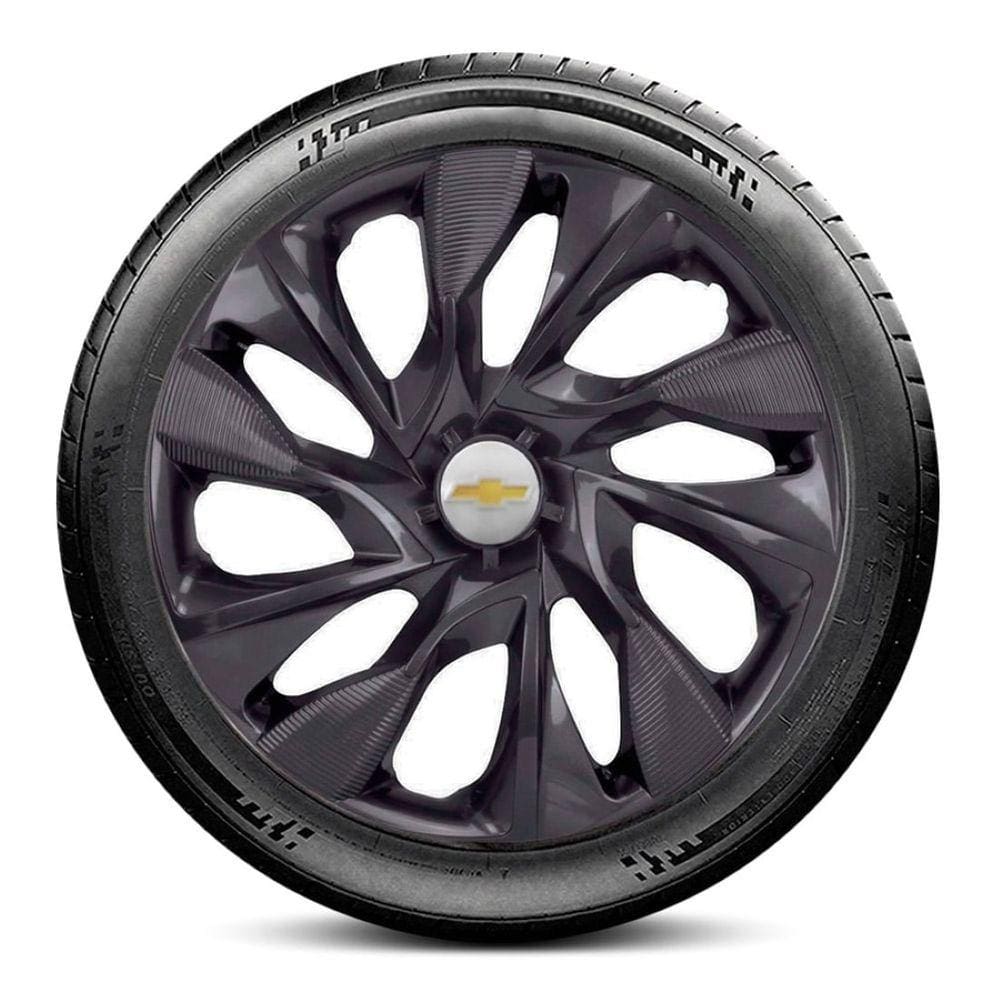 Calota LC363 GM Aro 15 Preta Fosca DS4 Escolha o carro