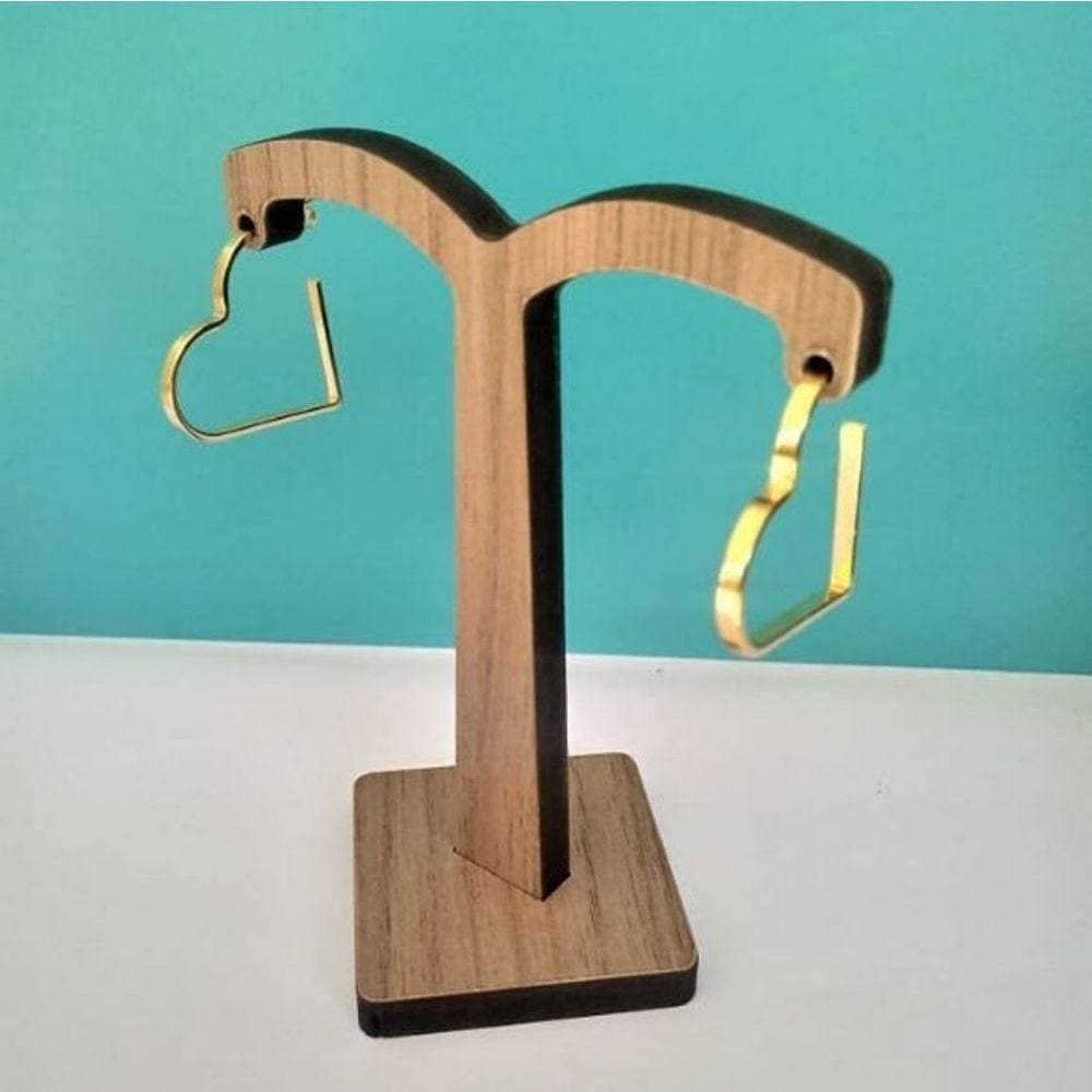 Brinco Coração Banhado A Ouro