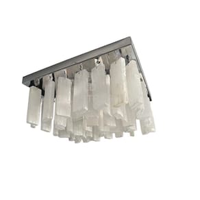 Luminária Pedras Selenitas Naturais Energia Para Sala Quarto
