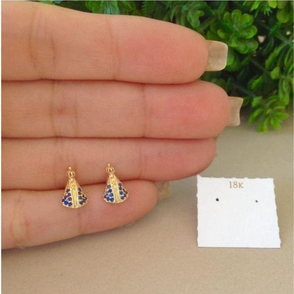 Brinco Santa Nossa Senhora Em Ouro 18K
