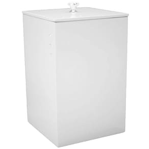 Lixeira para Banheiro Mdf Quadrada C/ Strass 8 Litros Branca
