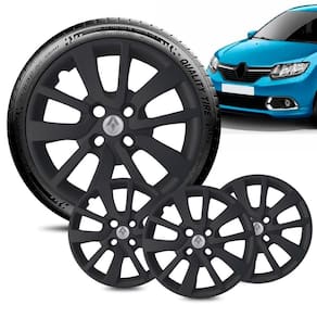 Jogo 4 Calota Renault Sandero aro 14 2014 a 20 Preta Fosca